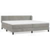 3127571 vidaXL Lit à sommier tapissier et matelas Gris clair 200x200cm Velours