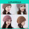 Gestrickte Mütze für Damen Warme Wintermütze mit Ohrenschützern für gemütliche Outdoor-Kleidung