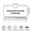 Custom Aluminum Foil Car Sunshade with Green Bay Packaging Workers Team Design