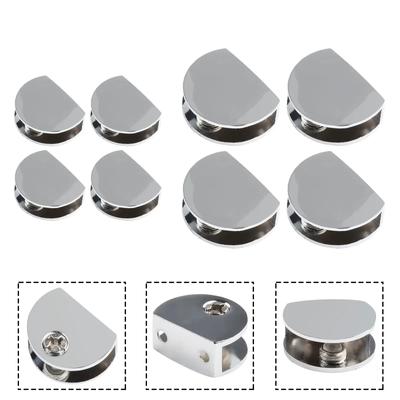 4pcs Glass Clamp Bathroom Mirror Clips Zinc Alloy Glass Clip Shelf Support Brackets Holder For 6-12mm Thick Furniture Hardware