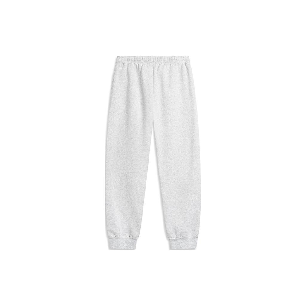Li Ning Badfive Solid Color Drawstring Knit Sports Pants Men Bottoms Flower-Gray Deep-Antarctic-Gray AKLU469-4