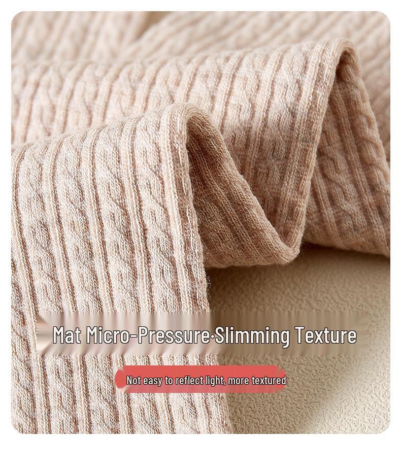 Girls' Fleece-Lined Cable Knit Leggings with Lace Trim for Autumn & Winter