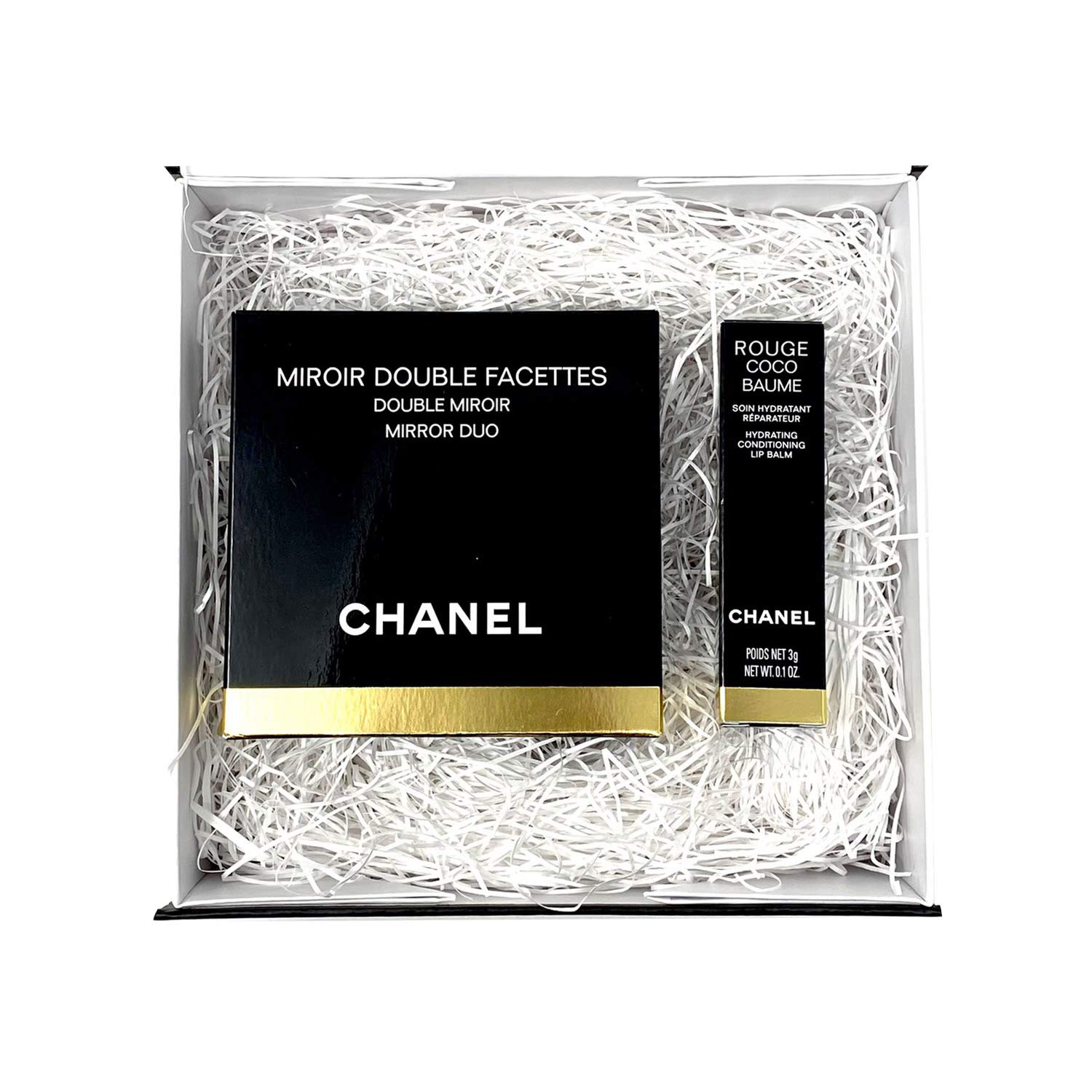 

CHANEL Rouge Coco Baume 3 г + Зеркало Double Facettes Зеркало Дуо Подарочный набор (Без гравировки)