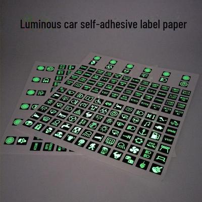 Universal Luminous Car Switch Sticker - Green Fluorescent, Multifunctional, Waterproof