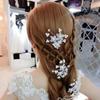Bride Wedding Hair Pins Flower Bridal Hair Clip Crystal Pearl Flower Hair Barrettes Wedding Proms Hair Jewelry