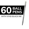 Bic Japan Round Stic Ballpoint Black Medium 60 Per Box Pen, Ink, Point, 1.0 Mm, (Used)