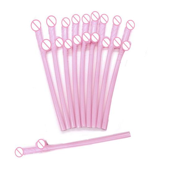 Fun Drinking Straws for Bachelorette Parties 18cm Unique Willy Cocktail Straws Reusable Novelty Sucking Drinking Straw Hen Night Bar Supplies