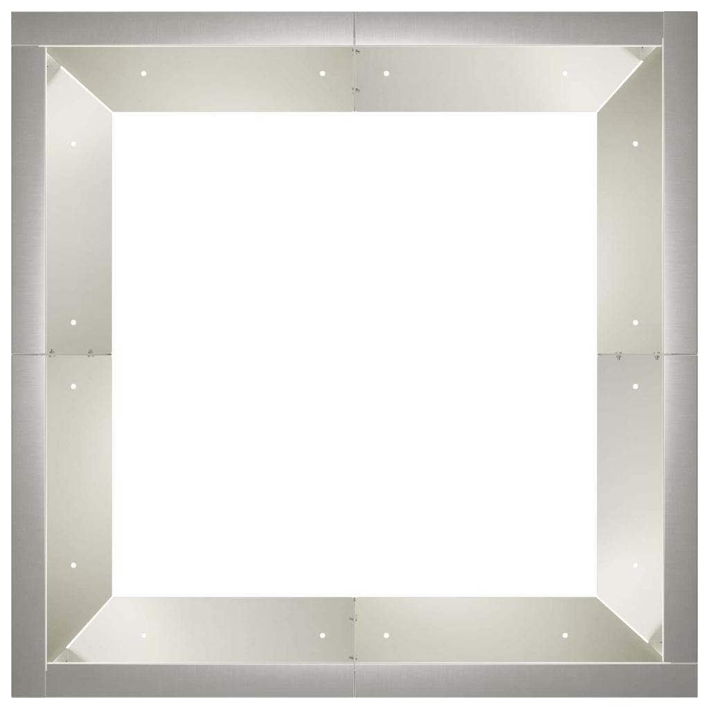 Retaining Wall 4 Pcs 100 X 100 X 30 Cm Stainless Steel Silver