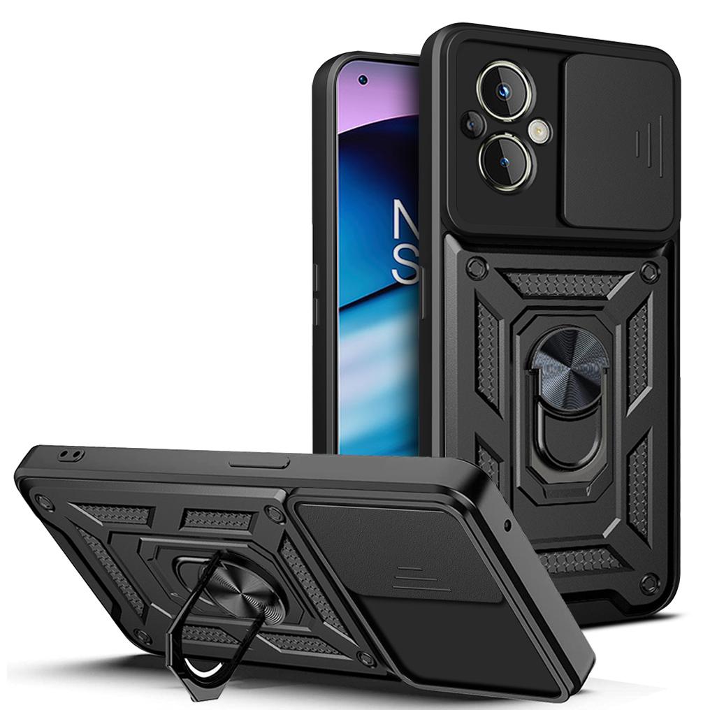 For OPPO Reno7 Lite Case Reno8 Lite Cover Reno 7z Reno 8z Magnetic Ring Holder Armor Phone Case Slide Camera Protect Back Cover