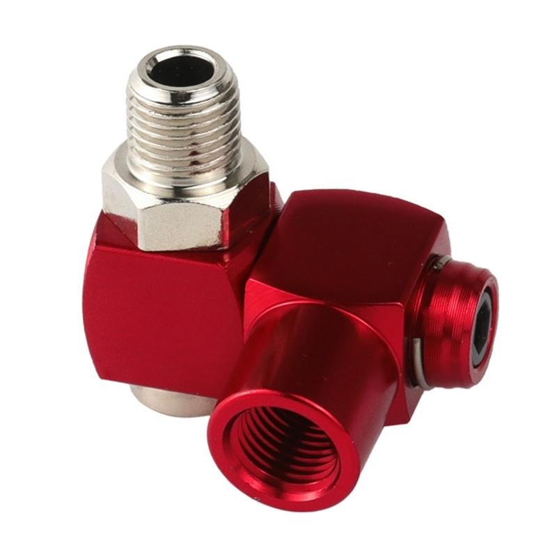 1/4inch Male and Female Threads Air Fittings Aluminum 360 Degree Swivel Air Hose Connectors Pneumatic Tool Parts