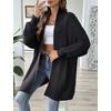 Women's Solid Color Long-sleeved Sweater 2025 Autumn Winter Jacket New Simple Fashionable Loose Cardigan