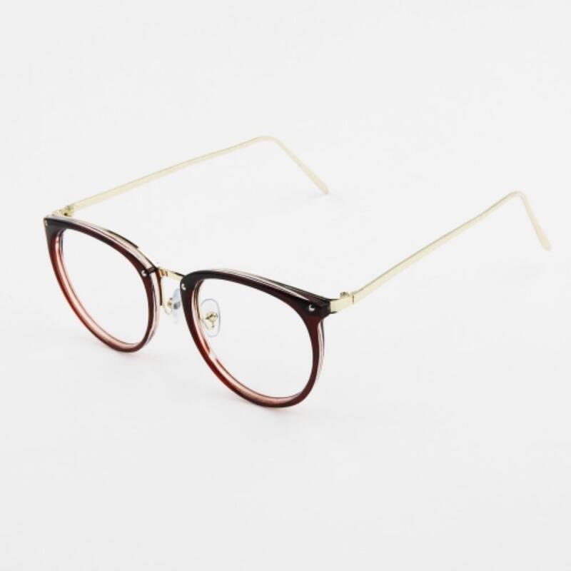 

Men s and Women s Couple Metal Horn-Rimmed Fashion Glasses Frames G1175_Black