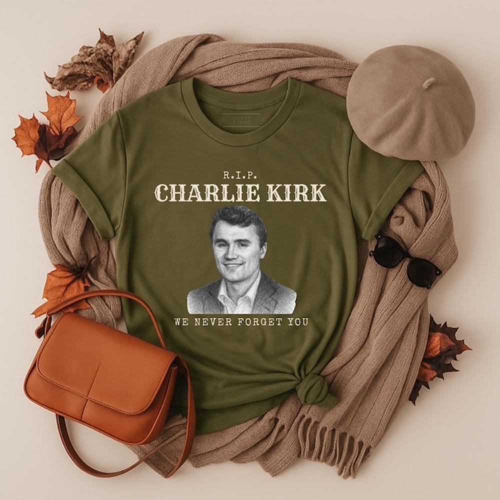 

RIP Charlie Kirk Memorial Graphic T Shirts in Memory of Charlie Kirk Activist Tribute Tshirt Woman Man Cotton Outdoors Tops 4XL