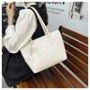 European American Style Faux Leather Tote Bag for Women, Elegant Embossed Large Capacity Shoulder Handbag, Casual Commute Work Bag KTB