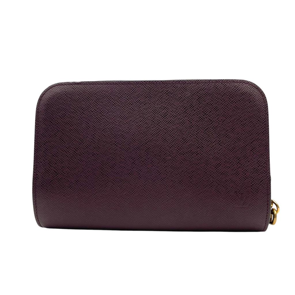 Used LOUIS VUITTON Clutch Bag Taiga Taiga BaikalClutch Bag Bordeaux Leather Mens