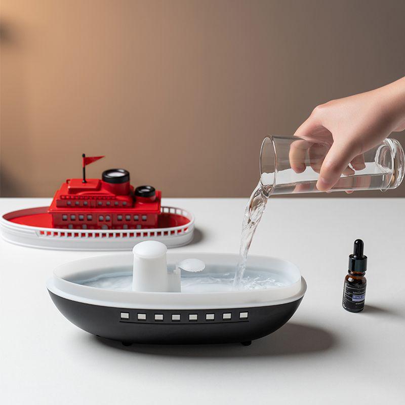 USB Aroma Diffuser: Ultrasonic Ship Design Humidifier with Essential Oil Function