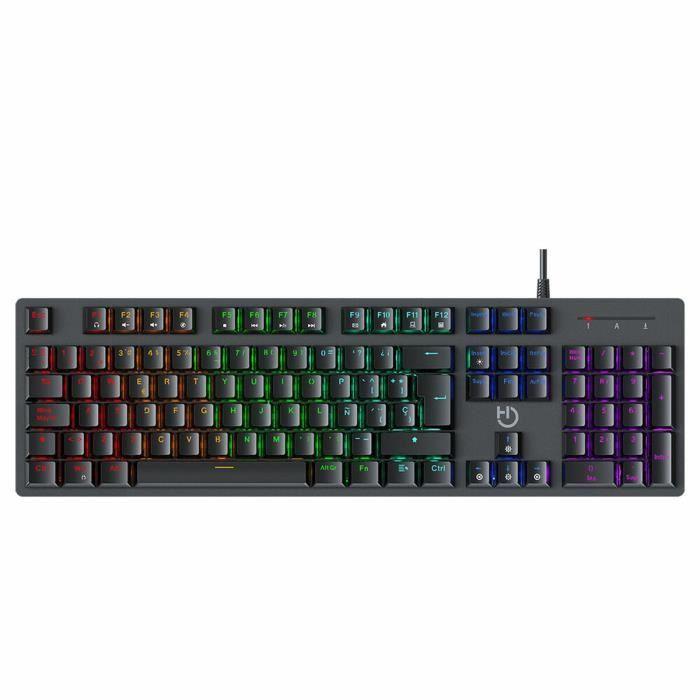 Clavier - Hiditec - GKE010004 - Rétro-éclairé RGB LED - Anti-Ghosting - Espagnol QWERTY