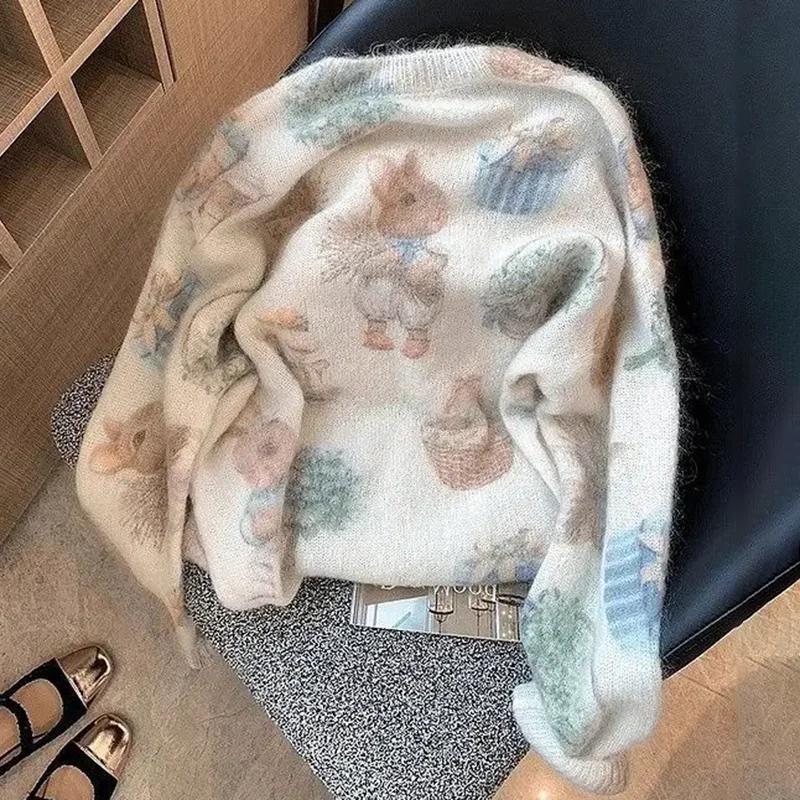 Pullover für Damen Winter Baumwolle Verdickt Warmer Strick Dehnbar Langarm Oversize Jumper Pullover Tops