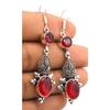 Garnet Gemstone Ethnic Handmade Drop Dengle Earring Jewelry ER 366
