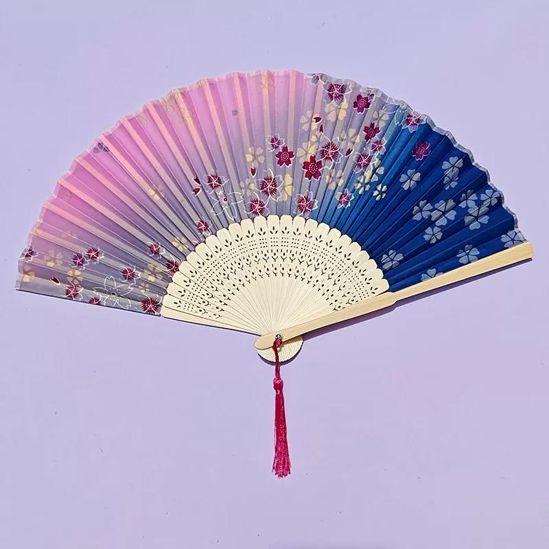 Traditional Folding Fan for Summer, Portable Folding Fan for Hanfu Dance, Qipao Show, New Chinese Style, Portable Gift Bamboo Fan