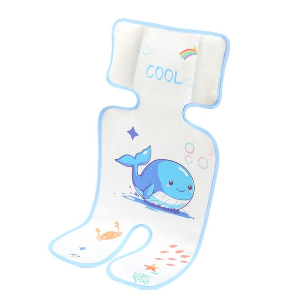 

Мультяшные животные Охлаждающий коврик в коляску Кит Коляска для малыша Прохладная подушка для сиденья Обеденные стулья синий