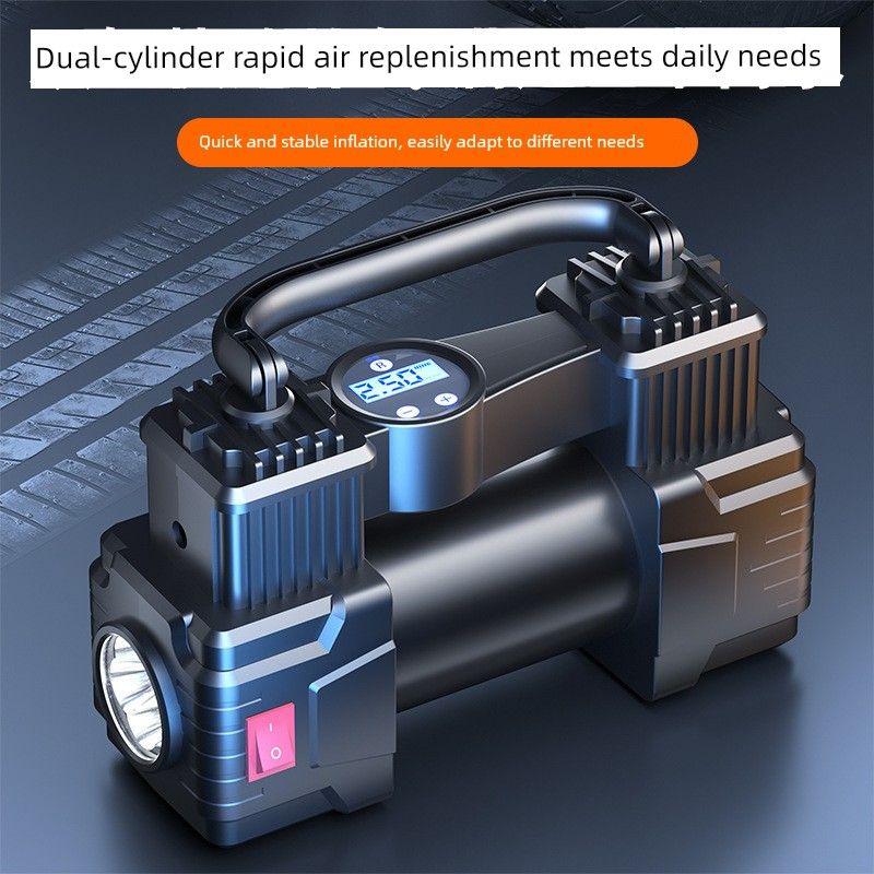 Car Air Pump 12V Portable Dual-Cylinder High-Pressure Air Pump for Cars and Sedans Multi-Functional