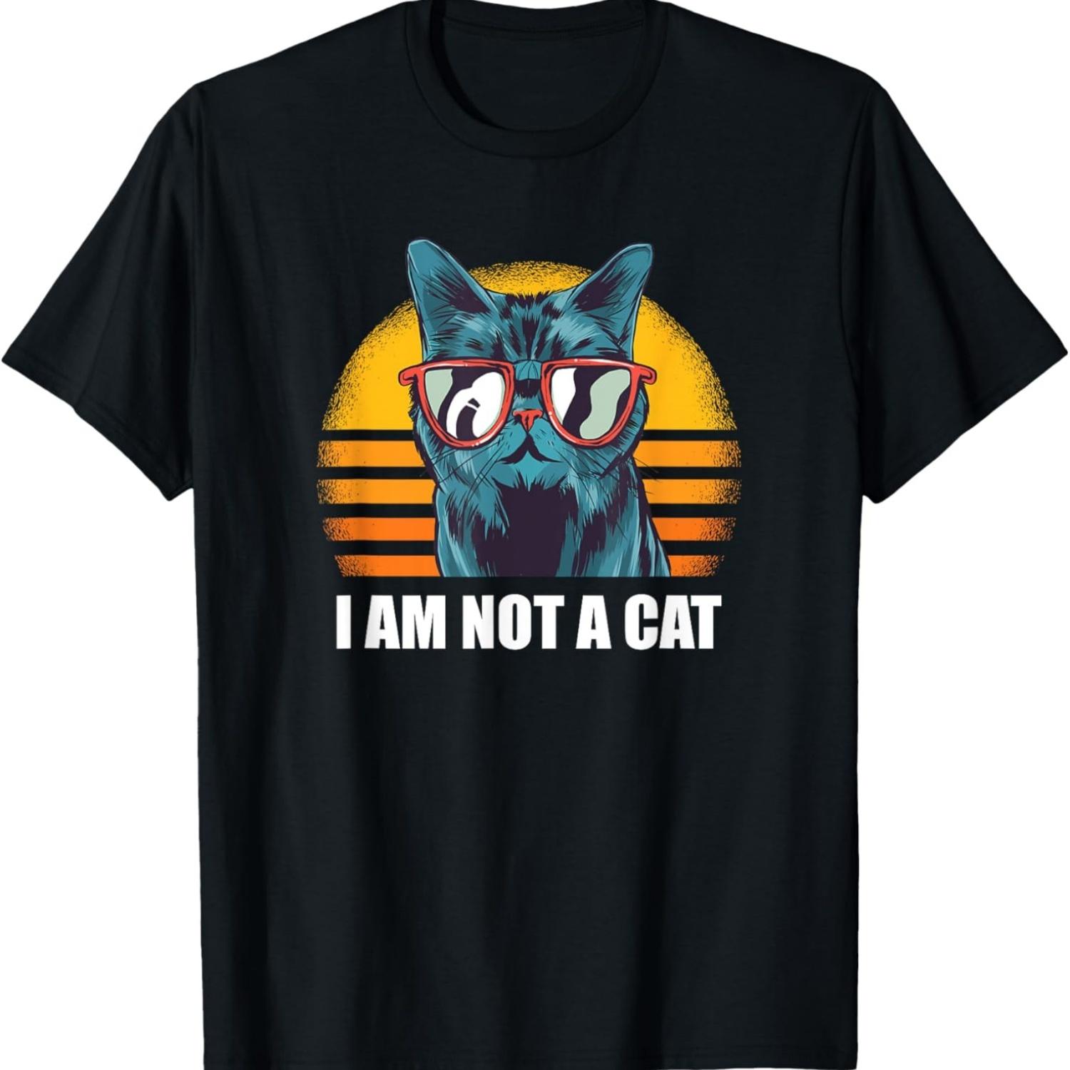 Judge, I AM NOT A CAT Meme T-Shirt for Men Women Kids S чёрный