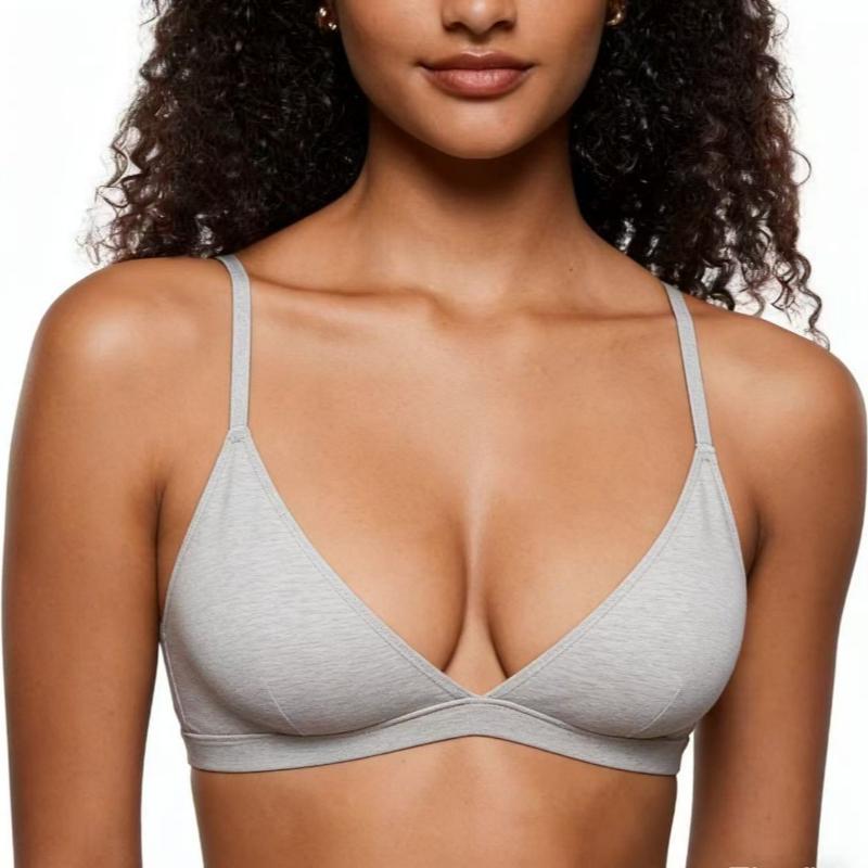 European Seamless Deep V Bra for Women Gathered Side Bust Coverage Anti-Sagging Daily Comfort Intimates