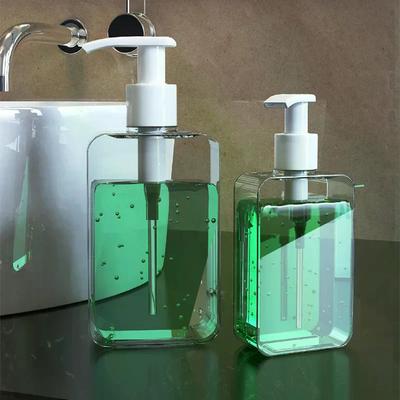 Distributeur de savon carré 200/300 ml Bouteille de lotion pour comptoir avec pompe Distributeur de savon liquide pour salle de bain Bouteille vide rechargeable