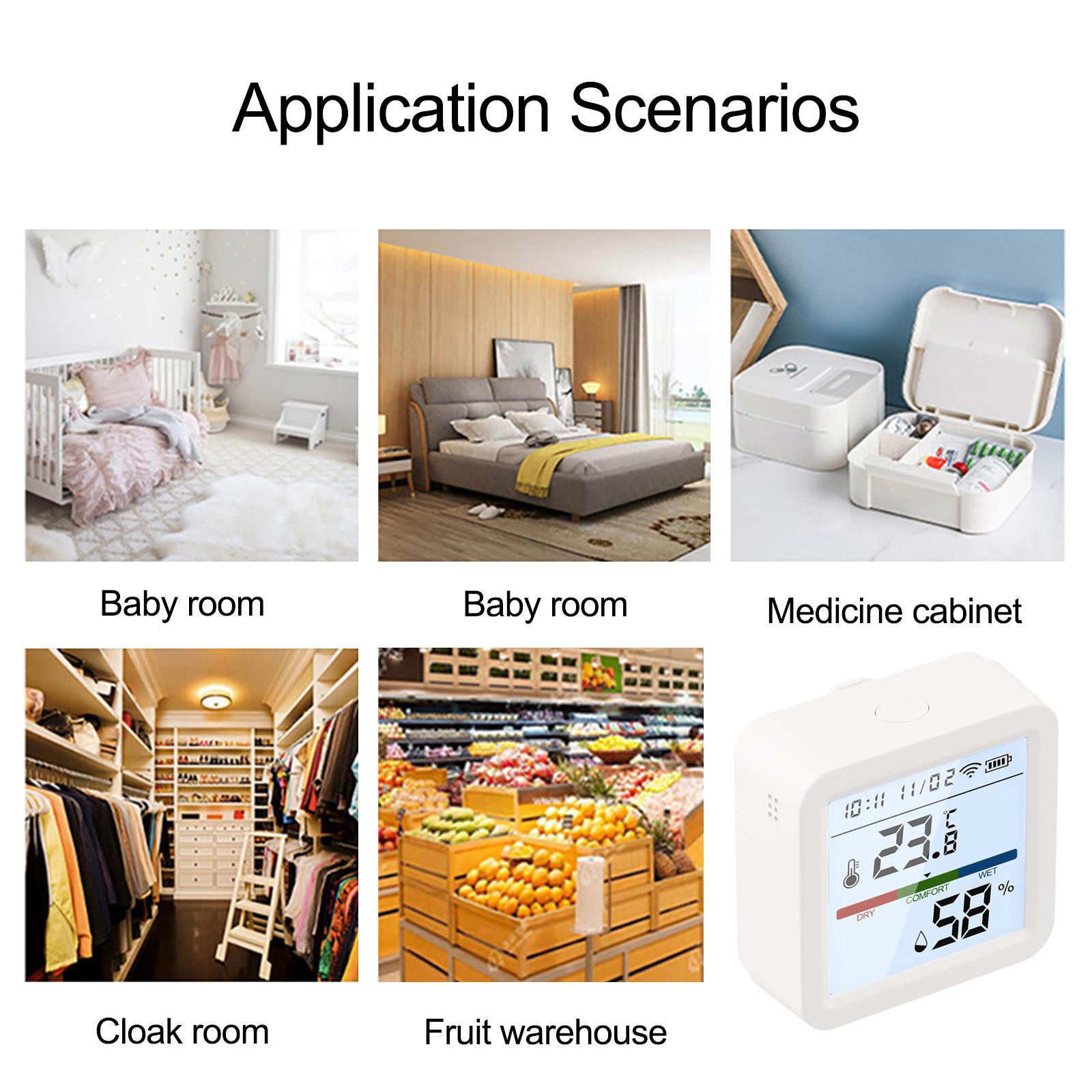 Home Environment Control Humidity Sensor Backlight Display Backlight Hygrometer Device Humidity Range 10 To 90 RH China Mainland