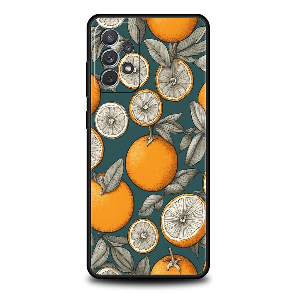 Summer Fresh Fruit Lemon Print Phone Case for Samsung Galaxy A55 A35 A15 A14 A13 A25 A54 A51 A71 A72 A73 A32 A52 A41 5G Soft TPU