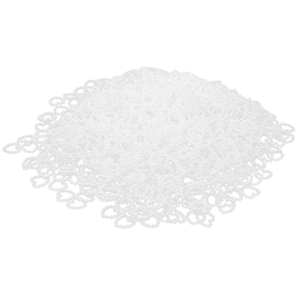 1000Pcs Pearl Beaded Heart Cute Appearance Bright Colors Jewelry Accessories for Bracelets Earrings NecklacesWhite