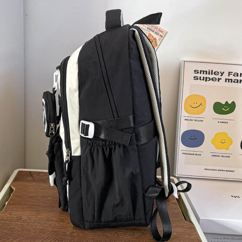 College Rucksack Damen Schultasche Große Kapazität Farbkontrast Rucksack