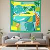 Boho Chic Wall Tapestry With Moon Phase Floral Starry Sky Design Bedroom Yoga Studio Decor