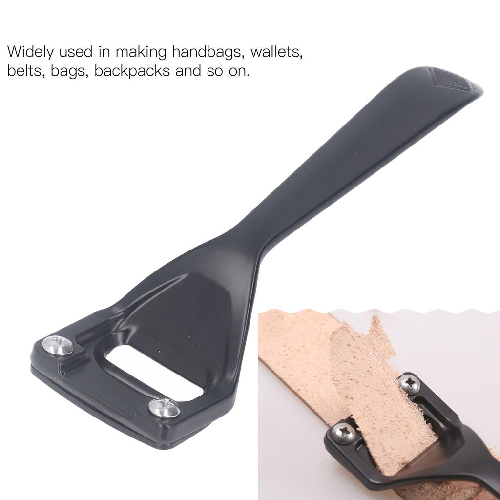 Scarnitore in Pelle 3 Lame Robusto Lega Multiuso Moderno Nero Portatile Leggero Coltello da Scarnitura in Pelle