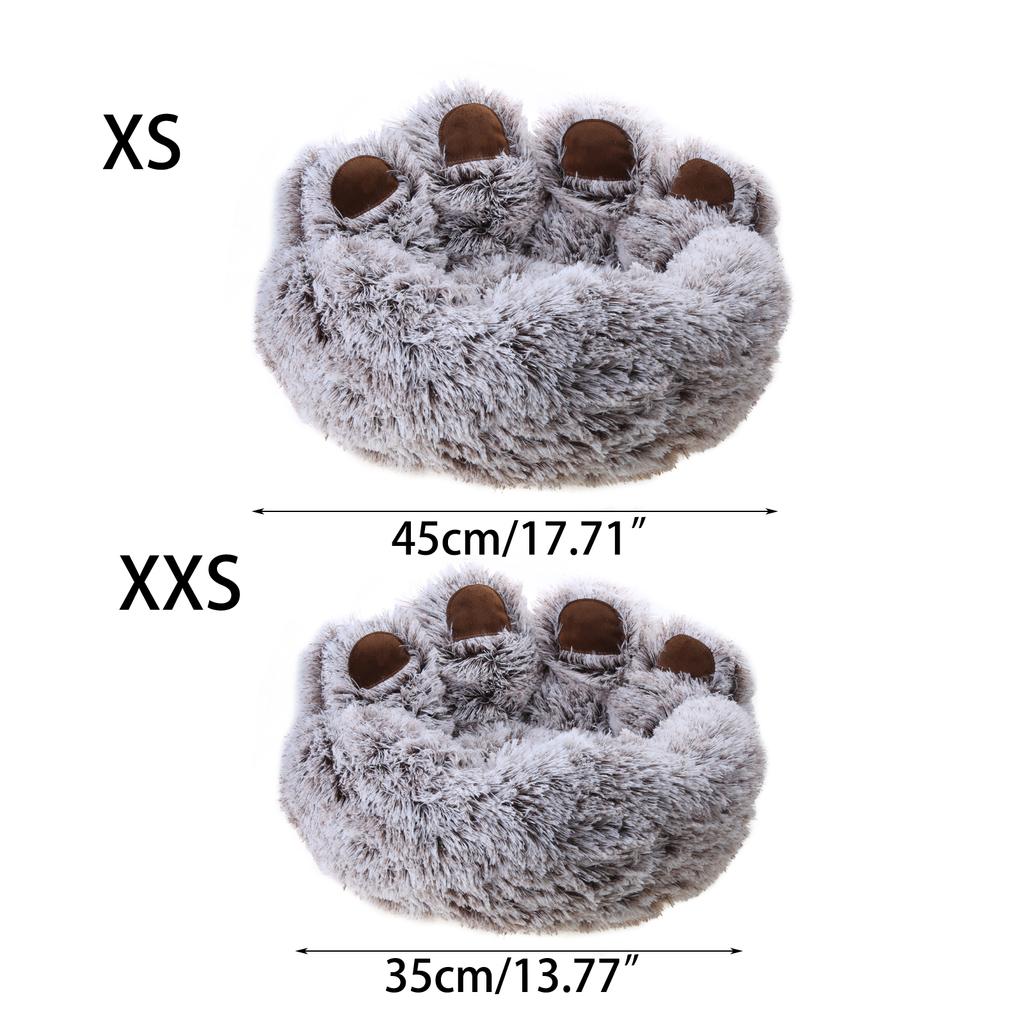 Bear Paw Shape Cat Bed Antislip Dog Furry Plush Bed Small Kitten Soft Sofa Bed Cushion Bedding for Puppy Pet Supplies