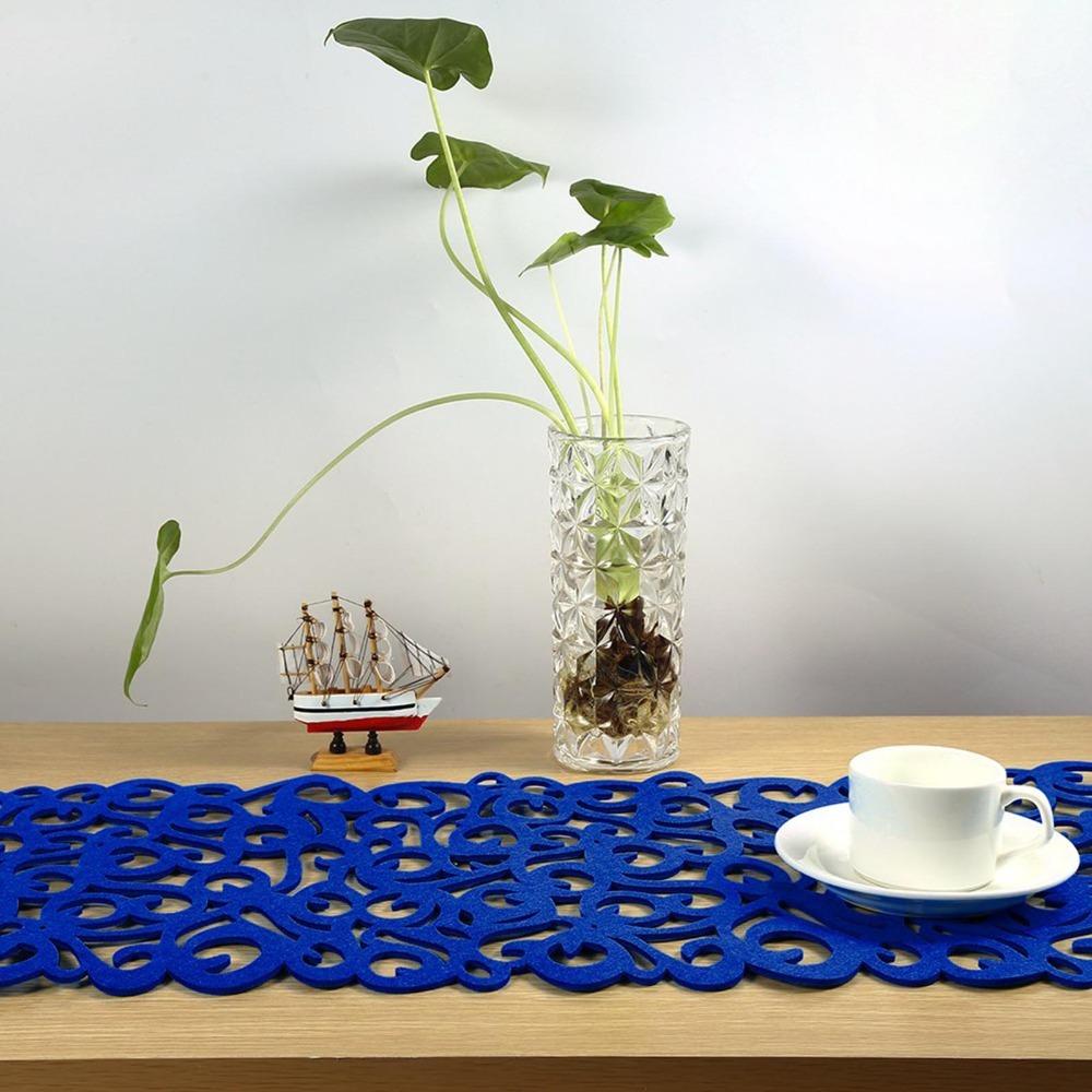 Washable Felt Placemats Multiple Colors Hollow Out Felt Table Mats Dining Table королевский синий