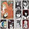 Junji ItoKey Art Wall Retro Vintage Tin Sign Poster Decorative Plaque Metal Plate Wall Decor