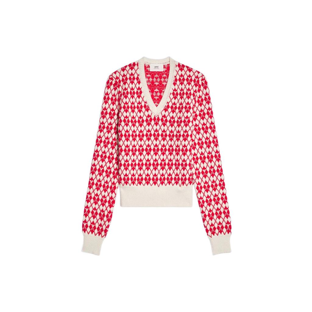AMIPARIS Ami De Coeur Argyle Jumper HKS230-030154