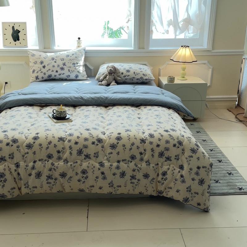 2025 Original Linen Crinkled Gauze Double Layer Quilt Comforter for Winter, Spring & Autumn