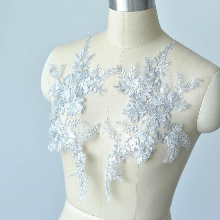 Multi-Color Flat Embroidery Embroidered Lace Flowers, Wedding Veil, Dress Handmade Diy Accessories, Clothes Decorative Lace Materials