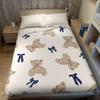 Teddy Bears and Bows Flannel Blanket Warm Soft Halloween Christmas Couch Warm Cozy Decorative Decor Gift for All Season