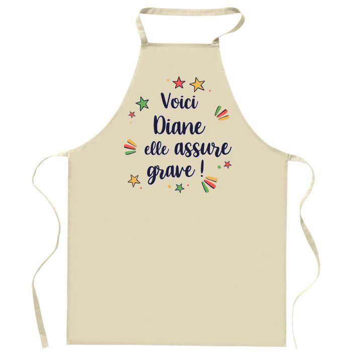 Tablier de cuisine - Diane - Impression bretonne - Coton résistant - Fabrication française