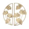 Golden Ginkgo Leaf Wall Hanging Decor Golden Iron Art Wall Sculpture Wall Decor for Living Room Office Study