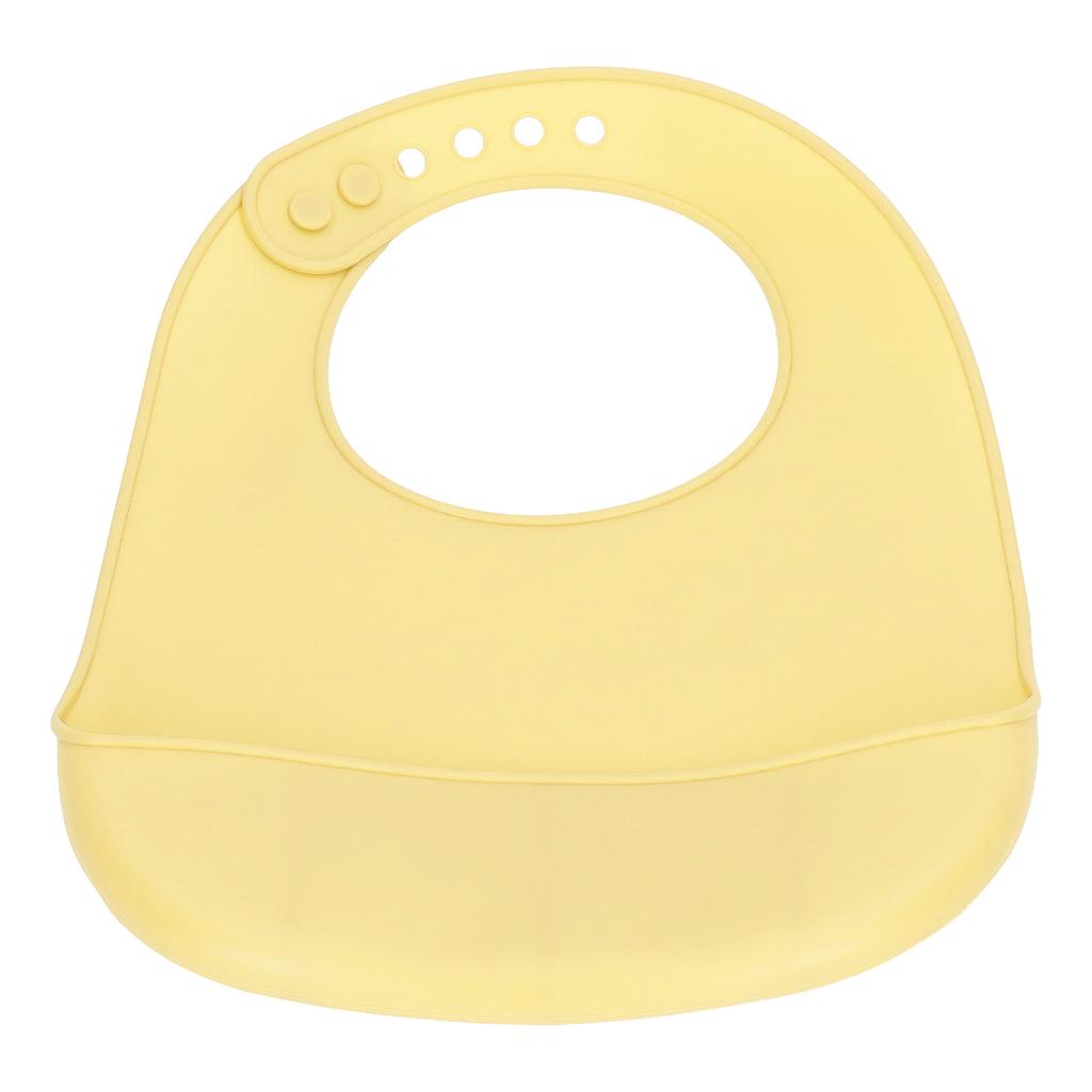 Silicone Bib Soft Waterproof Silicone Neck Fasteners Spill Pocket Dishwasher Safe Baby Silicone