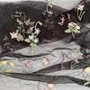 Chic Embroidery Lace Small Flower Butterfly Fabric Mesh Tulle Gauze Fabric DIY Wedding Dress Princess Tutu Skirt Crafts