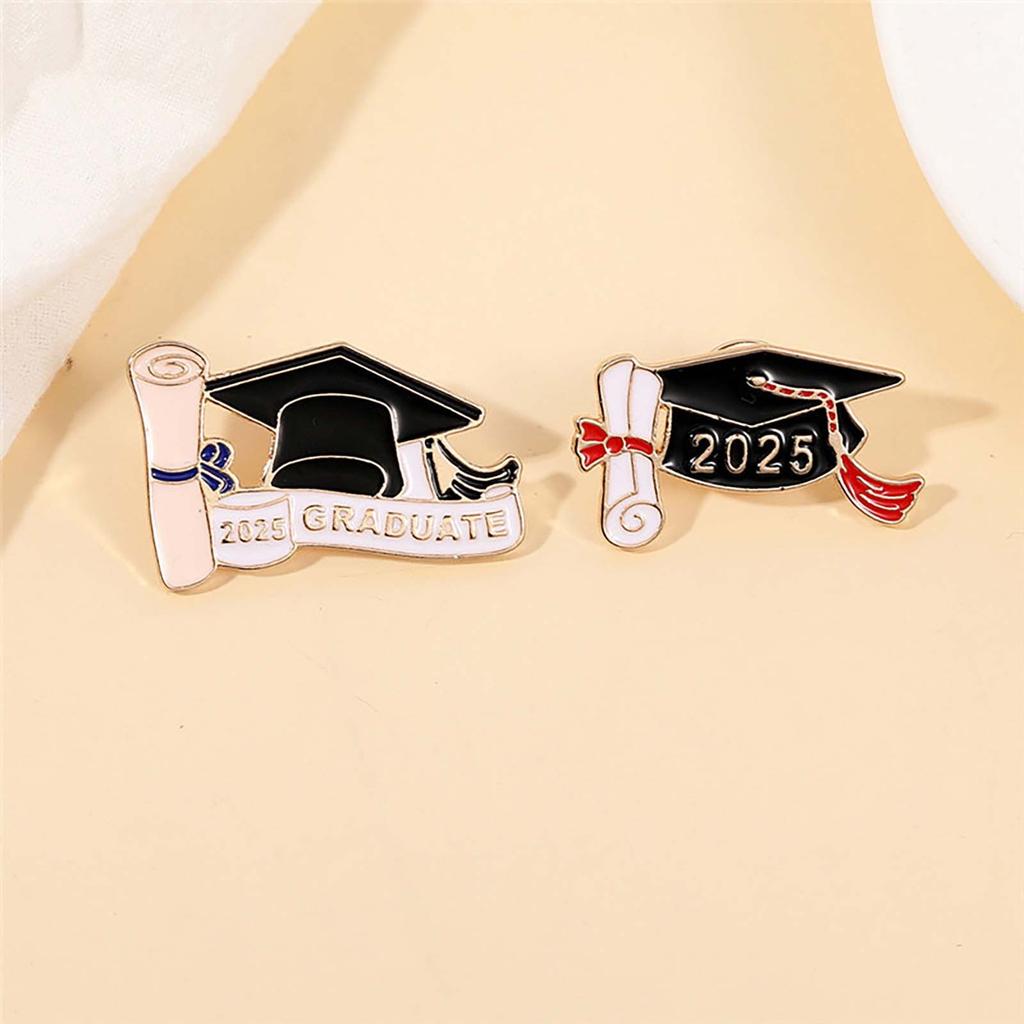 Creative Cartoon Doctoral Hat Graduation Season Academic Achievement Series Clothing Hat Bag Brooch
