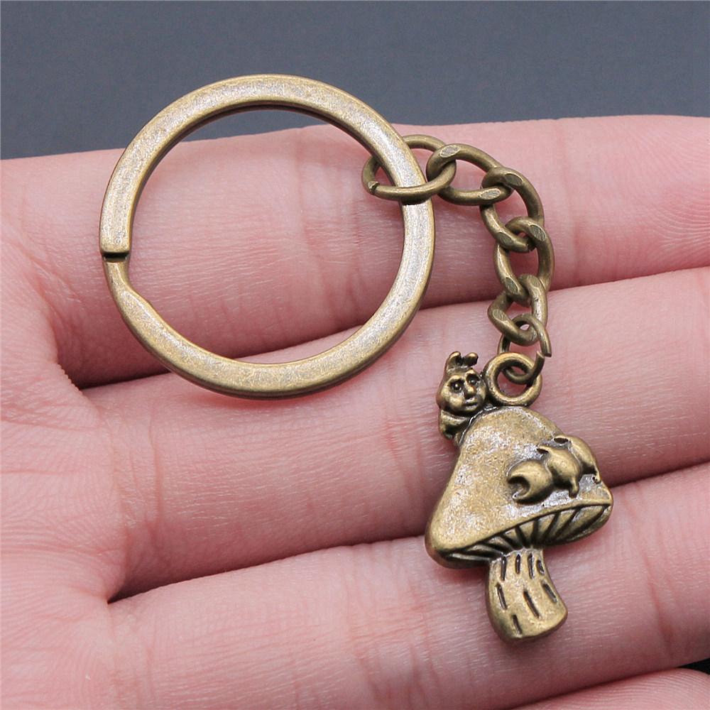 28mm Key Ring Mushroom Branch Leaf Kids' Jewelry Materials QY030