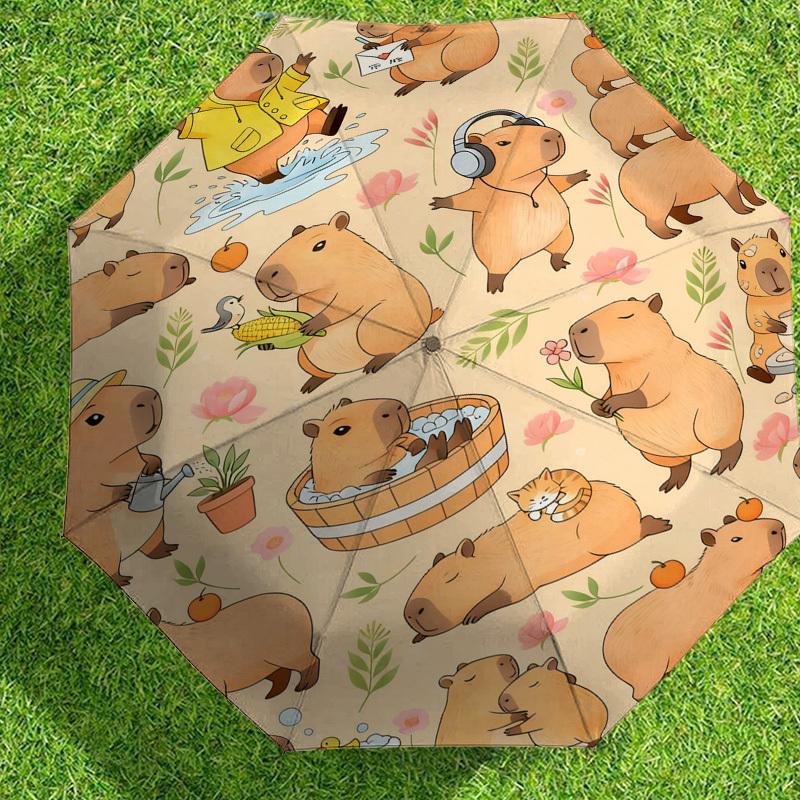 1pc Capybara Pattern Pattern Umbrella Design Automatic Opening and Closing Umbrella, High-quality Travel Umbrella,  c1128154