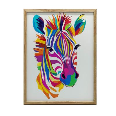 Rainbow Zebra Poster Rainbow Zebra Poster, 40X50 Cm, Frameless, Matte Paper 230 Gsm